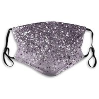 Adjustable Earloop Face Ma-sk,Anti-smog PM2.5 Ma-sk Sparkling Lavender Lady Glitter #2#Shiny #Decor #Art 5 Layers of Activated Carbon Filter,Reusable Protection Ma-sk