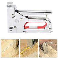 Fineday Nail Stapler, 3 In1 Manual Heavy Duty Stapler Tool for Door/T/U Type with 10×2MM 100 Staples, Tools & Home Improvement HotSales (Silver)