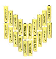 RELIGHTABLE AA NiCd 600mAh 1.2V Rechargeable Batteries for Solar Garden Lights (Pack of 20)