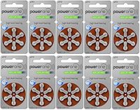Power One Size 312 Mercury Free Hearing Aid Batteries (4 Pack (60 Batteries))