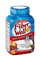 Vitafusion Sugar-Free Fiber Well Gummies Peach, Strawberry, Blackberry , 90 CT (Pack of 3)