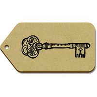 Azeeda 10 x Large 'Key' Wooden Gift Tags (TG00012149)