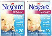 Nexcare Opticlude Orthoptic Eye Patches, Junior Size, 20-Count Boxes (Pack of 2)