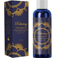 Pure Sensual Massage Oil Stress Reliever for Women and Men with Essential Oils Lavender Oil Rosemary Oil Jojoba Oil Sweet Almond Oil Romantic Detox Relaxing Massage for Sore Muscles and Joint Relief