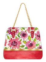 Punch Studio Lady Jayne Purse Die-Cut Closet Note Pad - Pink/Red Floral