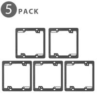 TNP Low Voltage Mounting Bracket, Horizontal/Vertical, Black (2 Gang (5 Pack))