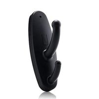 Mini Spy Coat Hook Hidden Camera Motion Detection Clothes Hook Cam Covert Recorder Home Security Nanny Cam Black
