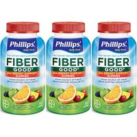 Phillips' Fiber Good plus Energy Support Gummies, Assorted Flavors - 80 ct, Pack of 3