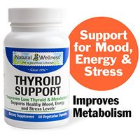 Natural Wellness Thyroid Support - 60 Capsules, 1 Month Supply