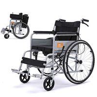Wheelchair Medical Equipment Light Transport Folding Portable Travel Chair Elderly Disabled Skateboard Manual Household with Toilet Walker Assist Devices