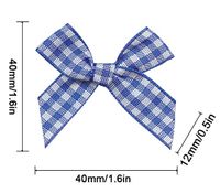 16 Color Pre-Tied Blue+White Satin Gift Bows (Pack of 50)