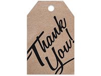 Gift Wrap Tags - A1BakerySupplies (Brown Thank You)