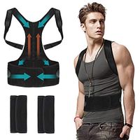 Back Posture Corrector for Men Women Under Clothes - Flipcase Adjustable Magnetic Back Straightener, Comfortable Back Brace for Spinal, Neck, Shoulder & Upper Back Pain Relief (L(33.5"- 42")