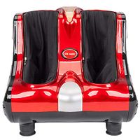 SHUTAO Smart Kneading Rolling Vibration Shiatsu Foot Calf Leg Massager 110V US Plug Red
