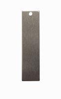 RMP Stamping Blanks, 1/2 Inch x 2 Inch Rectangle w/One Hole, Aluminum 0.032 Inch (20 Ga.) - 50 Pack