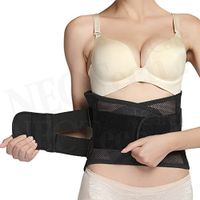 Adjustable Double Pull Lumbar Brace/Lower Back Belt, Pain Relief - Breathable & Lightweight Material - Wide Support - for Lifting, Work, Gym, Posture - Black - Size XXL