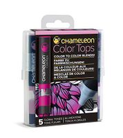 Chameleon Art Products, Floral Tones, Color Tops, Quick and Easy Blending - Set of 5