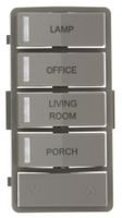 Leviton VPZLB-Z4G Vizia RF + Gray Label Kit for VRCZ4 4-Button Zone Controller