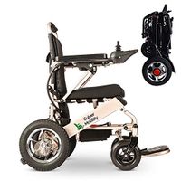 Culver Mobility Electric Power Wheelchair Scooter Fold Lightweight Folding Safe Electric Wheelchair Motorized FDA Approved Aviation Travel (Free Wheelchair RAMP Gift) (Bronze-17.5 inc)