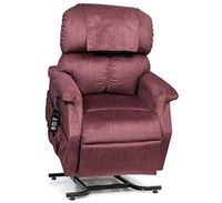 Golden Technologies MaxiComfort Dual Motor Comforter Lift Chair Infinite Position Recliner PR-505M Medium MaxiComforter with Heat and Massage - Cabernet Red Fabric - In-Home Delivery