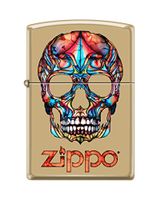 Custom Colorful Skull Reg Hi Pol Brass
