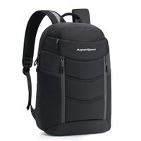ASPENSPORT Lightweight Laptop Backpack TSA-Friendly Slim Stylish Travel College School Computer Bag fit 17 Inch Notebook Water Repellent for Men & Women Black