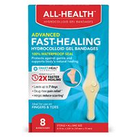 All-Health Advanced Fast Healing Hydrocolloid Gel Bandages, Fingers & Toes, 8 ct | 2X Faster Healing for First Aid Blisters or Wound Care
