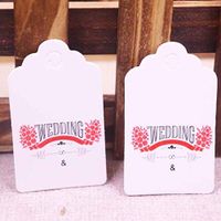OBELLA BOUTIQUE 100pcs happy birthday tag Nature Color Wood Gift Tags, Wooden Wedding Favor Tags, Price Label Party Hang Tags size is 5x3cm