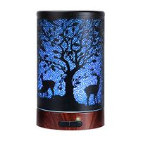 Essential Oil Diffuser-100ml Metal Aromatherapy Diffusers for Essential Oils with Waterless Auto Shut-Off Protection 7 Colors Changed LED,Mist Humidifiers Bedroom Decor Christmas Gifts for Women Mom