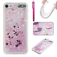 iPod Touch 6 Case, Firefish Slim Shock Absorption Slim Bumper Cover Anti-Slip Soft Silicone Protective Skin for Girls Children Fits for Apple iPod Touch 6 -Pink