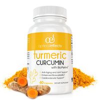 Turmeric Curcumin with Bioperine by Optimal Effects - Natural Black Pepper Antioxidant for Joint and Mobility Support - 95% Curcuminoids - 60 Veggie Capsules