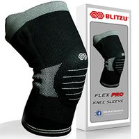 BLITZU Flex Professional Compression Knee Brace Support for Arthritis Relief, Joint Pain, ACL, MCL, Meniscus Tear, Post Surgery, Best Sleeve Side Stabilizers & Padding Protector, Injury Recovery S