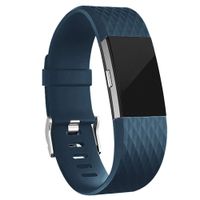 iGK Replacement Bands Compatible for Fitbit Charge 2, Adjustable Replacement Bands with Metal Clasp Special Edition DarkBlue Large