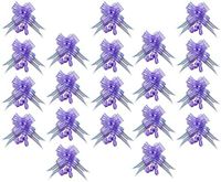 20pcs Pull Bows Mini Gift Wrapping Bows Gift Knot Ribbon Bows for Christmas, Wedding, Party, Valentine's Decoration and Birthday Present Ties - Purple
