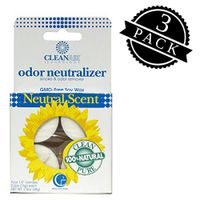 CLEAN AIR Way Out Wax Aromatherapy Candles, Neutral Fragrance, (12 Tea Lights, 3 Packs of 4 Each); Hand Poured Soy Candles w/Pure Essential Oils, All-Natural Deodorizer