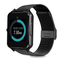 Smart Watch Bluetooth Steel Strap Touchscreen with Camera, MyTECH Watch Phone Sim Card Slot,Smart Wrist Watch,Smartwatch Phone Compatible Android Samsung iPhone Men Women Kids, X8 Smart Watch (Black)