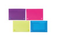 Filexec 3x5 Index Case, Snap Button Closure, 5 Index Dividers, Assorted (Pack of 4) (50098-2027)