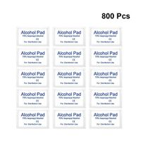 Exceart 800Pcs Disposable Alcohol Prep Pads Esthetic Wipes Isopropyl Alcohol Pads Non Woven Surgical Alcohol Wipes Swabs Makeup Facial Wipes for First Aid Wound Care Home Outdoor Travel