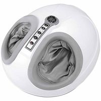 Electric Foot Massager Machine with Heat Air Compression Kneading Massage Rolling Therapy for Personal Care and Health (White)