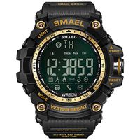 XBKPLO Fashion Men's Smart Watch Bluetooth LCD Pedometer Multifunction Digital Sports Wrist Watch Waterproof Rubber Strap Android/iOS