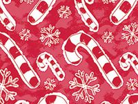 Holiday Kids - Flakes & Candy Canes 18"x417' Gift Wrap Half Ream Roll (1 roll) - Wraps -X2084H18
