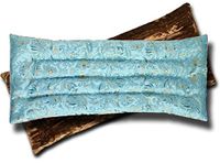Heating Pad Soothing Wrap Handmade by Candi Andi - Dual Sided - Satin Brocade & Crushed Velvet - Unscented - Blue Lagoon - TSW-BL