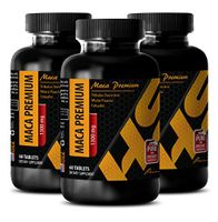 Natural Sex Pill - MACA Premium - Maca Root Supplement for Men - 3 Bottles 180 Tablets