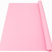 Oversize Silicone Mat, Countertop Protector, Gartful 27.5 x 19.6 inches Silicone Sheet for Crafts Resin Jewelry Casting Mat Pad Nonstick Heat-Resistant Table Placemat, Pink