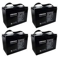 Universal Power Group UB62000 6V 200Ah Battery for M83CHP06V27 RA6-200 PS-62000 Pallet Jack Battery - 4 Pack