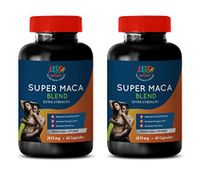 Testosterone Booster Bulk Supplements - Super MACA Blend 2070 MG - Extra Strength - maca and l arginine - 2 Bottles 120 Capsules