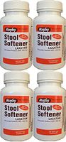 Docusate Sodium 250 mg Softgels for Gentle, Reliable Relief from Occasional Constipation 100 Softgels per Bottle Pack of 4 Bottles Total 400 Softgels