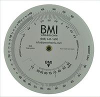 BMI Wheel Calculator 4.25 inch, Single sided, adult,1 Pack
