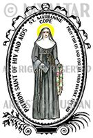 St Marianne Cope Patron Saint of HIV & AIDS 4"x6" Set of 6 Linen Postcards