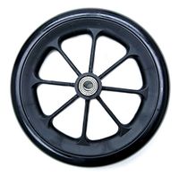 Karman Healthcare Solid Black Caster with 7/16 Bearing, 8 x 1 Inch, 1 Pound; Fits Most Medline, Drive, Invacare, E&J, Guardian, Tuffcare, ALCO & Other Manual Wheelchairs